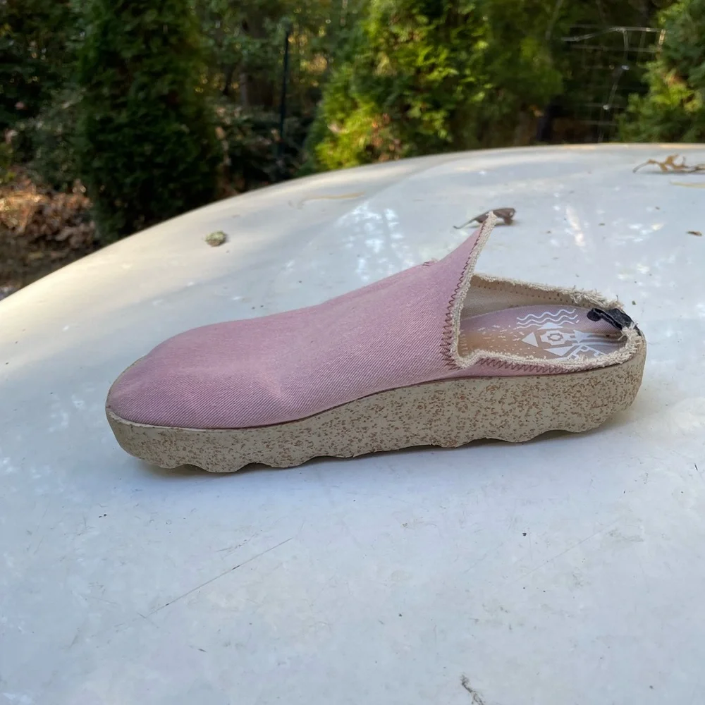 Asportguesas By Fly London Pink Slip On Mules Size 40 9-9.5 - Picture 3 of 12